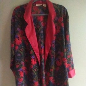 Vintage Victoria's Secret Satin Red Floral Nightgown Gold Label Size‎ M